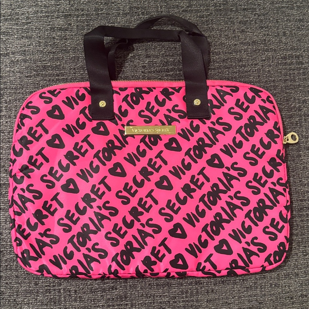 Victoria's Secret Pink and Black Laptop Bag